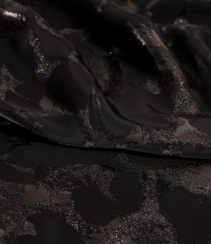 Rochie de seara midi din viscoza cu fir metalic