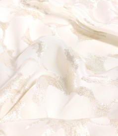 Rochie de seara midi din viscoza cu fir metalic