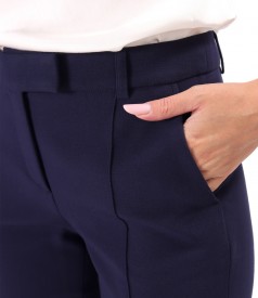 Pantaloni pana din stofa elastica