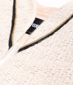 Sacou elegant din bucle cu lana virgina si alpaca