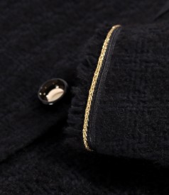 Sacou elegant din bucle cu lana virgina si alpaca