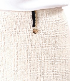 Fusta creion din bucle cu lana virgina si alpaca