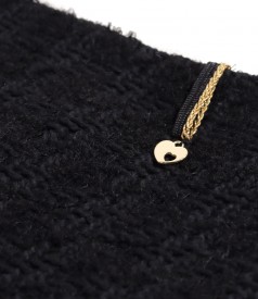 Fusta creion din bucle cu lana virgina si alpaca