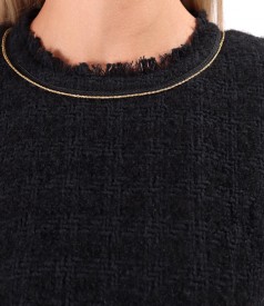 Rochie eleganta din bucle cu lana virgina si alpaca