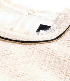 Rochie eleganta din bucle cu lana virgina si alpaca