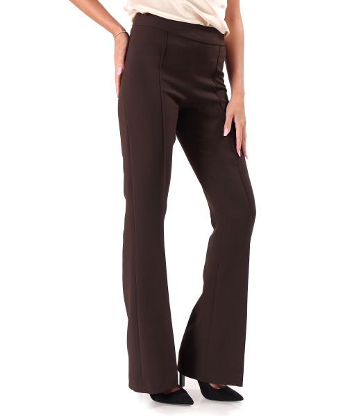 Pantaloni evazati din stofa elastica cu viscoza