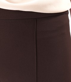 Pantaloni evazati din stofa elastica cu viscoza