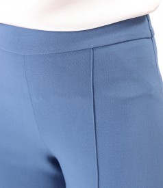 Pantaloni evazati din stofa elastica cu viscoza