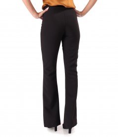 Pantaloni evazati din stofa elastica cu viscoza