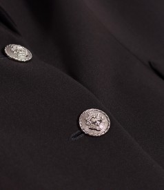 Sacou office din stofa elastica cu viscoza