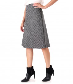 Fusta evazata din bucle cu bumbac
