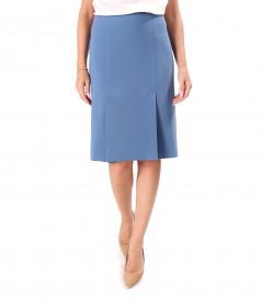 Fusta evazata cu pliuri pe fata