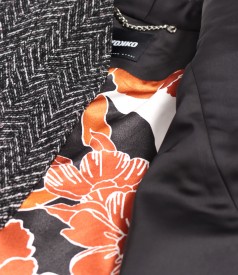 Pardesiu elegant din stofa cu paiete