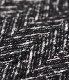 Pardesiu elegant din stofa cu paiete