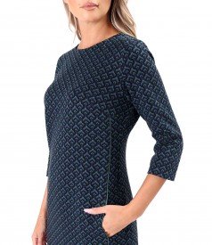 Rochie eleganta din jerse elastic gros