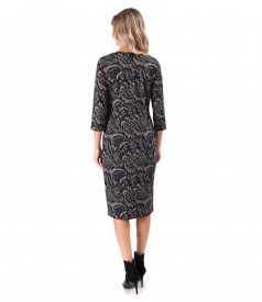 Rochie eleganta din brocart elastic