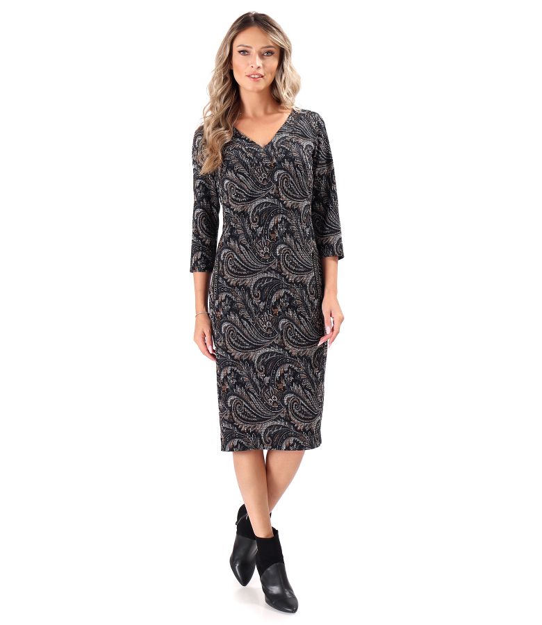 Rochie eleganta din brocart elastic