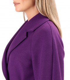 Pardesiu midi lejer din stofa groasa cu lana