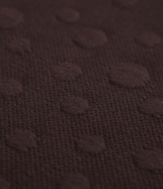 Rochie eleganta din jerse elastic gros cu buline tesute in relief