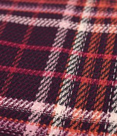 Fusta evazata din stofa in carouri