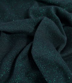 Bluza din jerse elastic cu fir metalic si cu decolteu in falduri