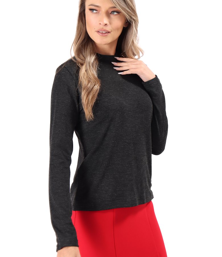 Helanca din jerse elastic gros cu lana
